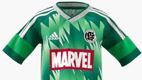 Berikutnya ada jersey Hulk. Dominasi warna hijau mempertegas nuansa Hulk dalam jersey ini. Foto: @OFOBALLES/Twitter (via Footy Headlines)