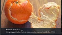Pertandingan Sevilla vs MU selesai 0-0. De Gea membikin 8 penyelamatan di Estadio Ramon Sanchez Pizjuan, seperti ini gambaran pertahanan MU ditambah De Gea. (Foto: dok.Twitter)