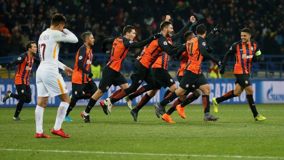 Shakhtar Donetsk mengalahkan AS Roma dengan skor 2-1 (Gleb Garanich/Reuters)