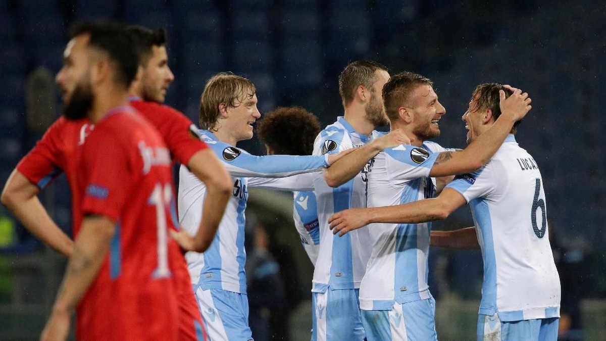 Lazio lumat Steaua Bucharest 5-1 di leg kedua 32 besar Liga Europa. (Foto: Max Rossi/Reuters)