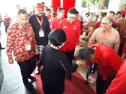 Bersama Tjahjo dan Yasonna, Megawati Tiba di Lokasi Rakernas PDIP