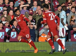 Liverpool Ungguli West Ham 1-0 di Babak Pertama
