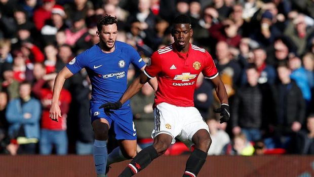 Paul Pogba diturunkan sejak awal saat Manchester United menjamu Chelsea.