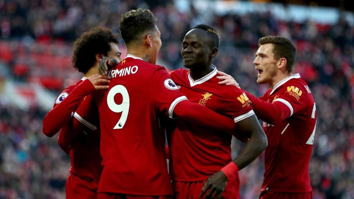 Trio Salah, Firmino, dan Mane jadi andalan Liverpool musim ini. (Clive Brunskill/Getty Images)