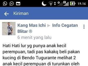 Berkat Medsos, Aksi Penculikan Anak di Blitar Terungkap