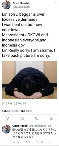 Komikus Jepang Onan Hiroshi yang Sindir Jokowi Minta Maaf