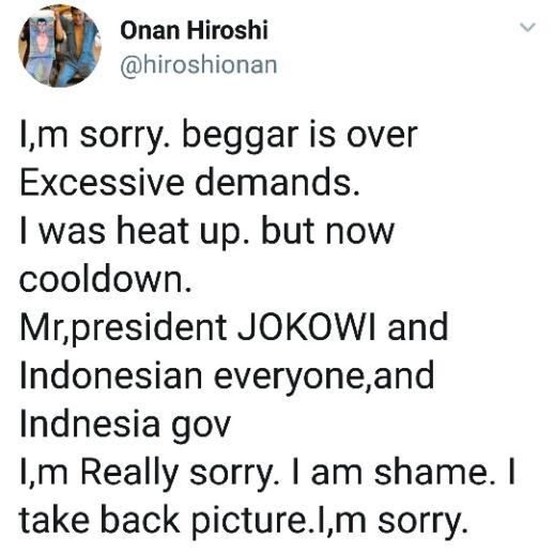 Komikus Jepang Onan Hiroshi yang Sindir Jokowi Minta Maaf