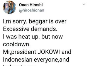 Komikus Jepang Onan Hiroshi yang Sindir Jokowi Minta Maaf
