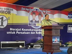 Ke Madiun, SBY Minta Warga Bersatu Menangkan Khofifah-Emil