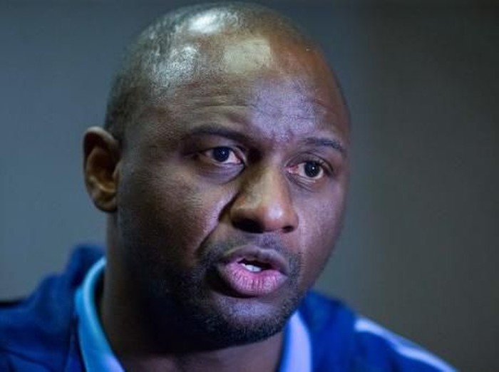 New York City FC head coach Patrick Vieira speaks at an interview with AFP during the clubs annual media day on March 9, 2017, in New York. / AFP PHOTO / EDUARDO MUNOZ ALVAREZ