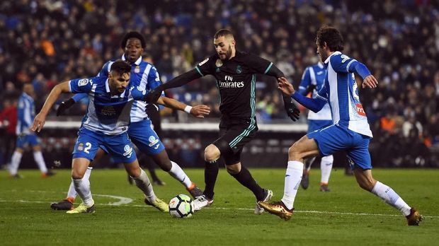 Real Madrid gagal menggelontorkan gol ke gawang Espanyol.