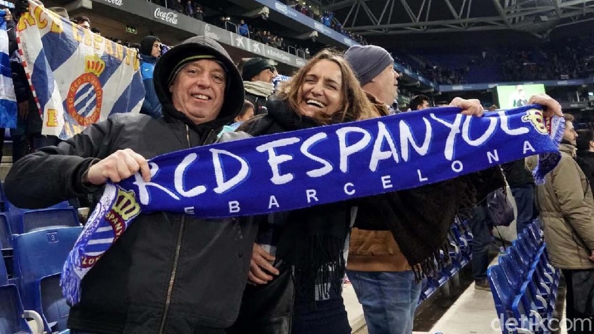 Nonton bareng Espanyol vs Real Madrid di Barcelona (Femi Diah/detikSport)