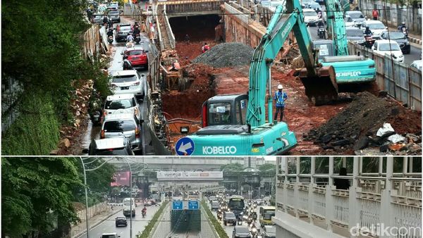 Before-After Underpass Kartini yang Diresmikan Anies