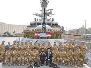 Menlu RI Kunjungi Satgas MTF TNI Konga XXVIII-J di Lebanon