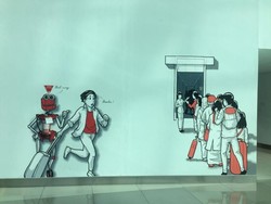 Mural-mural Kreatif di Terminal 3 Bandara Soetta