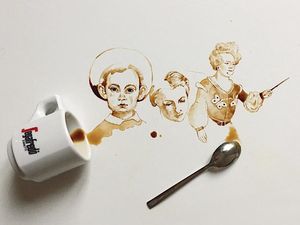 Keren! Ini 10 Lukisan Cantik yang Dibuat dari Sisa Air Kopi