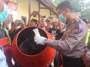 5.395 Butir Pil PCC Dimusnahkan, Dicampur Semen Dibuang ke Tanah