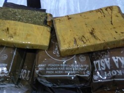 Paket 12 Kg Ganja Aceh Diamankan, Disamarkan di Dalam Bungkus Kopi