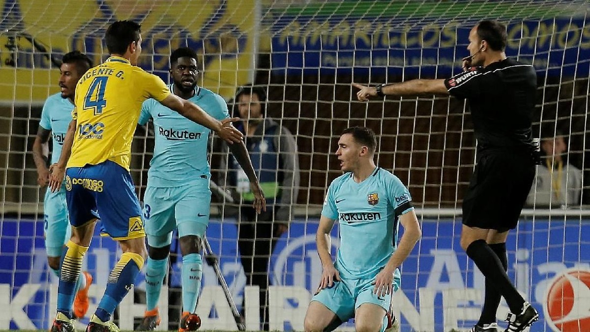 Barcelona saat kalah dari Las Palmas (Foto: Santiago Ferrero/Reuters)