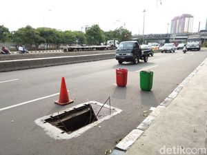 Tutup Gorong-gorong di Pulo Gadung Dicuri