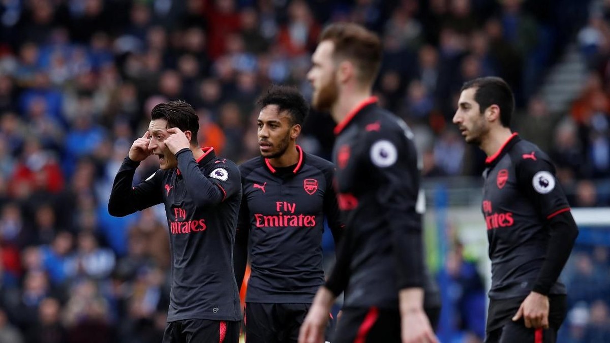 Arsenal saat dikalahkan Brighton and Hove Albion di Premier League. (Foto: Eddie Keogh/Reuters)