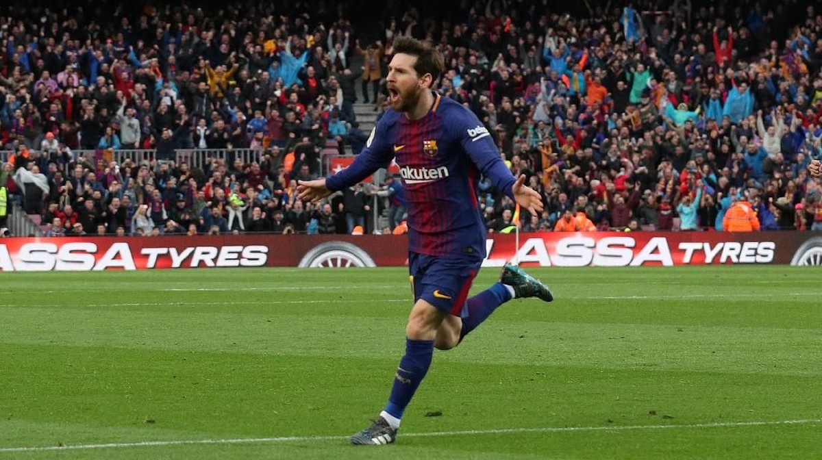 Striker Barcelona Lionel Messi punya klausul pelepasan 700 juta euro (Foto: Albert Gea/Reuters)