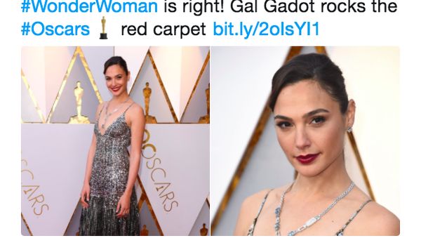 Kecantikan Gal Gadot di Piala Oscar Bikin Netizen Terkesima