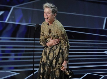 Sedangkan Best Actress diraih oleh Frances McDormand. REUTERS/Lucas Jackson.