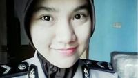 Foto: Potret Bripda Rizka Munawwaroh, Polwan Cantik Penghafal Al Quran