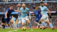 City kesulitan menciptakan peluang karena Chelsea bermain sangat disiplin di lini belakang. Foto: Shaun Botterill/Getty Images