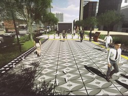 Bermotif Batik, Trotoar Sudirman-Thamrin Bakal Punya Panggung Budaya