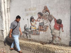 Foto: Becak yang Hilang dari Mural Karya Pelukis Dunia di Medan Foto: Becak yang Hilang dari Mural Karya Pelukis Dunia di Medan