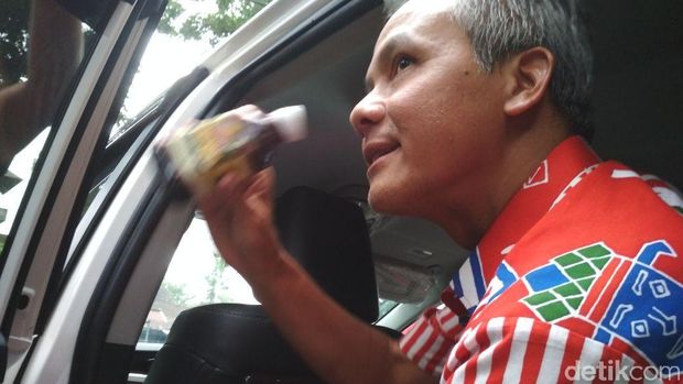Ganjar Pranowo saat berada di Magelang sore ini. 