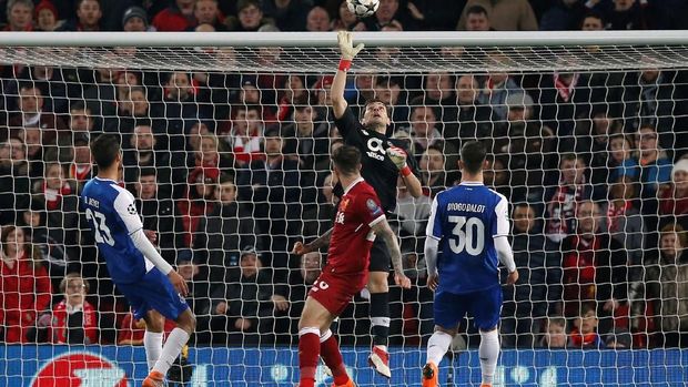 FC Porto sukses mengimbangi Liverpool 0-0 di Stadion Anfield, Rabu (7/3).