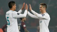 Kemenangan 2-1 di leg kedua meloloskan Madrid dengan keunggulan agregat 5-2. Mereka sebelumnya menang 3-1 di Santiago Bernabeu. Foto: Benoit Tessier/Reuters
