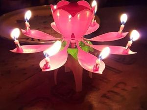Wouw! Lilin Ulang Tahun Bentuk Bunga Lotus Bernyanyi Ini Sedang Hits