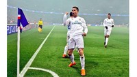 Rasio gol Ronaldo di Liga Champions semakin menggila bersama Real Madrid. Dari 96 pertandingan, ada 102 gol dibuatnya. (istimewa)