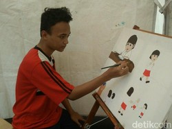 Anak Berkebutuhan Khusus Asal Garut ini Bisa Bikin Lukisan yang Indah