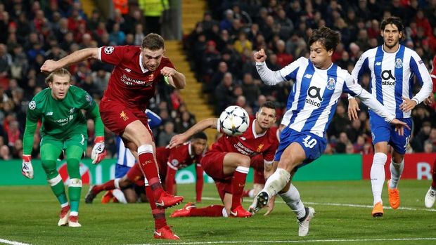 Liverpool cetak 13 gol saat bermain tandang di Portugal.