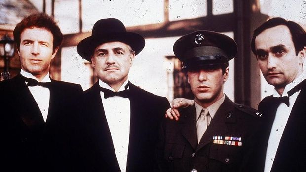 Salah satu potret para aktor di film 'The Godfather' tahun 1972