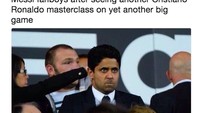 Betapa kesalnya Nasser Al-Khelaifi selaku presiden PSG melihat performa timnya. Mungkin sama halnya dengan para penggemar Lionel Messi. (istimewa)