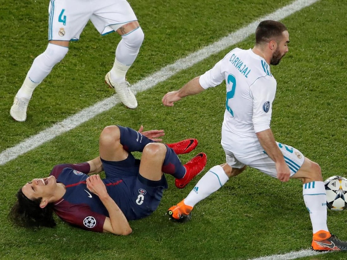 Penyerang Paris Saint-Germian, Edinson Cavani. (Foto: Charles Platiau/Reuters)