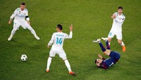 Skor masih 0-0 hingga berakhirnya babak pertama. Foto: Charles Platiau/Reuters