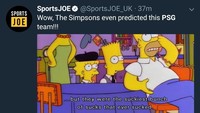 PSG juga tampil buruk di leg kedua. Meski penguasan bolanya seimbang, mereka kalah jauh dari segi mengancam.  BBC mencatat, PSG hanya melepaskan delapan shot berbanding 22 shots tim tamu. Simpsons sih sudah memprediksi PSG bakal tampil buruk. (Foto: Twitter @SportsJOE_UK)