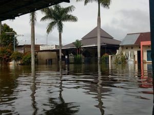 Dilanda Banjir, Warga Pekanbaru Mengungsi di Tenda