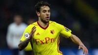 Bek kanan Watford Kiko Femenia menggenapkan barisan 10 besar. Femenia sempat mencapai kecepatan 35,11 km/jam di paruh pertama musim. Sayangnya, Femenia kini mesti menepi dalam waktu lama usai mengalami cedera hamstring sejak akhir tahun lalu. (Foto: Richard Heathcote/Getty Images)