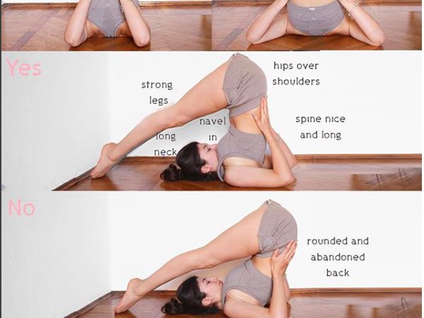 Komparasi Pose Yoga yang Benar dan Kesalahan Para Pemula