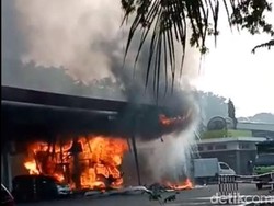 SPBU di SIER Terbakar, 1 Orang Tewas dan 1 Truk Ludes Dilalap Api