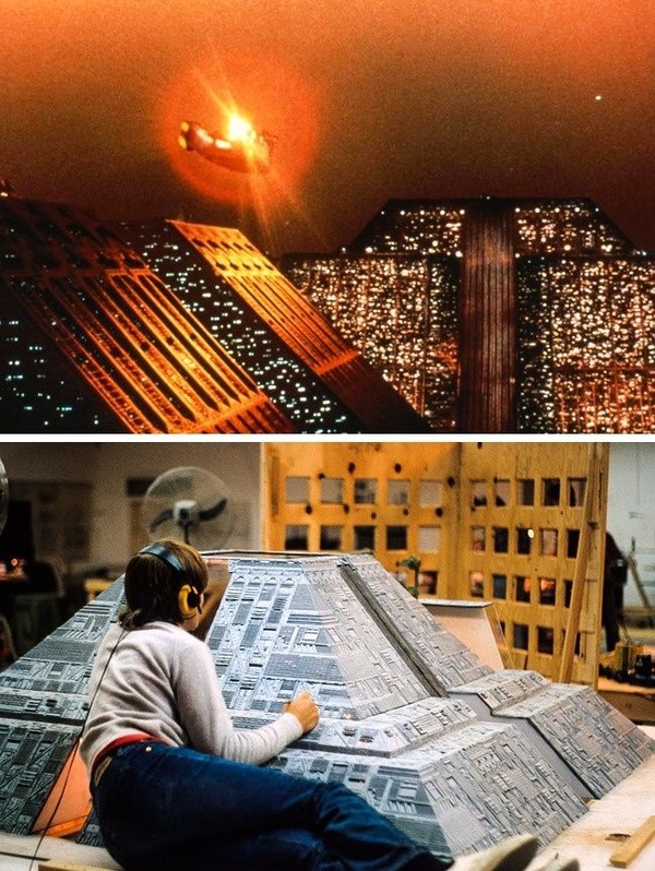 Ternyata di balik sebagian film hollywood, mulai dari lokasi hingga bangunan-bangunan bukanlah ukurannya sebenarnya bahkan bisa dikatakan sebagai sebuah miniatur. Seperti adegan film Blade Runner ini. Tentu dibutuhkan bantuan teknologi untuk membuatnya jadi tampak nyata di film. (Foto: Brightside)