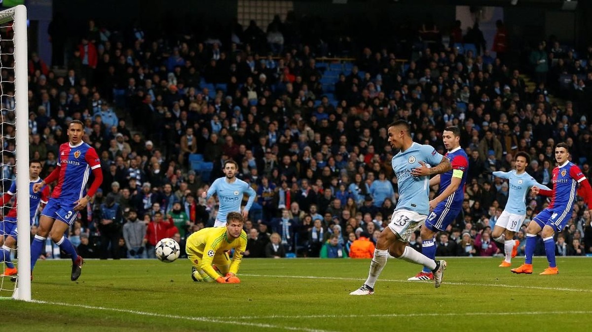 Manchester City vs Basel imbang 1-1 di babak pertama (Foto: Andrew Yates/Reuters)